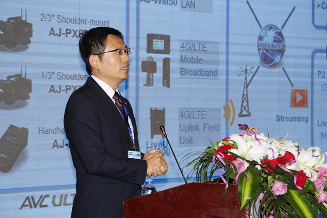 松下电器（中国）有限公司系统营销公司技术部部长陈德山介绍了松下P2网络工作流程